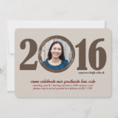 2016年度卒業式招待状 招待状 (正面)