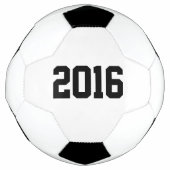 2016年新年おめでとう、サッカーボール白黒 サッカーボール (正面)