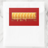 2016年新年中国の向け8猿ステッカー 長方形シール (バッグ)