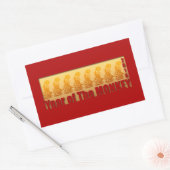 2016年新年中国の向け8猿ステッカー 長方形シール (封筒)