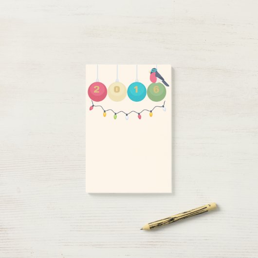 2016年新年 ポストイット (デスク上)