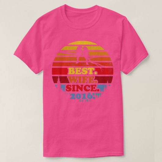 2016年最高の以来のレトロの妻のユ結婚ーズアニバーズ Tシャツ (デザイン正面)