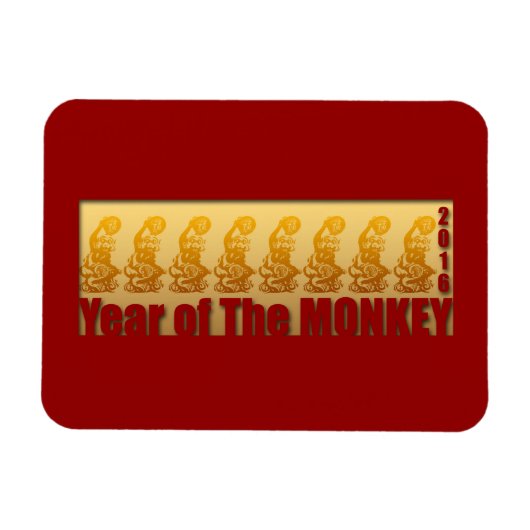 2016年正月中国の用8匹のFlexi Magnet マグネット (横)