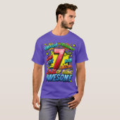 2016年生まれの7歳の誕生日おめでとう コミック風 Tシャツ (正面フル)