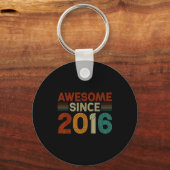 2016年生まれの9歳の誕生日おめでとう息子へ 面白いギフト キーホルダー (正面)
