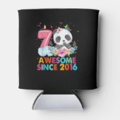 2016年生まれパンダの7歳の誕生日おめでとうB 缶クーラー (正面)