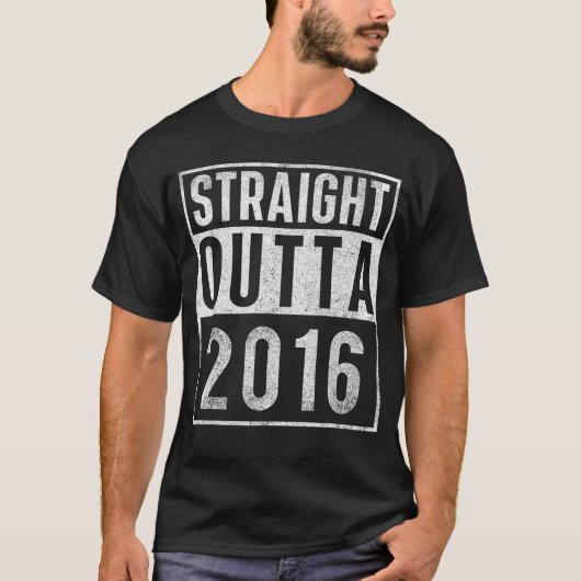 2016年生まれ 誕生日おめでとう Tシャツ (正面)