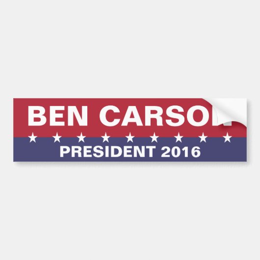2016年社長兼BEN CARSON バンパーステッカー (正面)