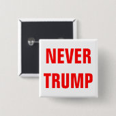 2016年社長用のカスタマイズ可能なNEVER TRUMP 缶バッジ (正面&裏面)