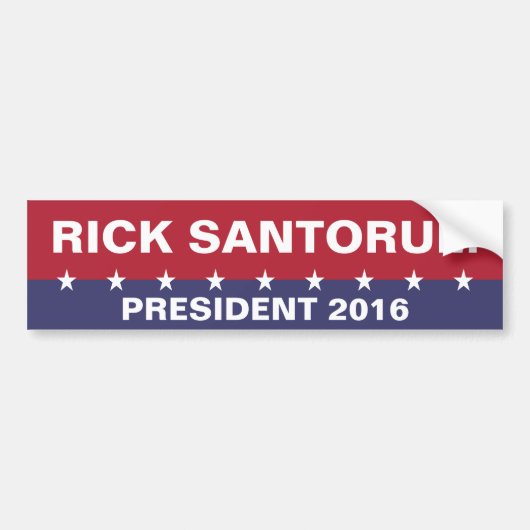 2016年社長用RICK SANTORUM バンパーステッカー (正面)