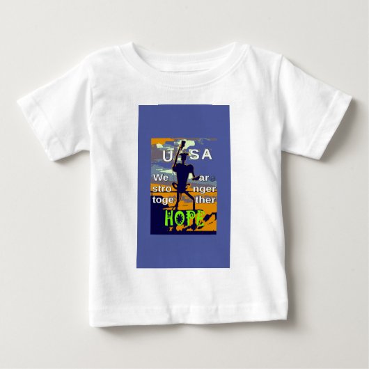 2016年米国選出ヒラリー・クリントンは強いトグを望む ベビーTシャツ (正面)