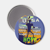 2016年米国選出ヒラリー・クリントンは強いトグを望む マグネット (正面/裏面)