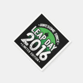 2016年素晴らし閏年日以後2月29誕生日 スタンダードカクテルナプキン (角)