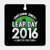 2016年素晴らし閏年日以後2月29誕生日 メタルオーナメント (裏面)