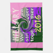 2016年選挙ヒラリーUSA私たちは一緒に強い キッチンタオル (縦)