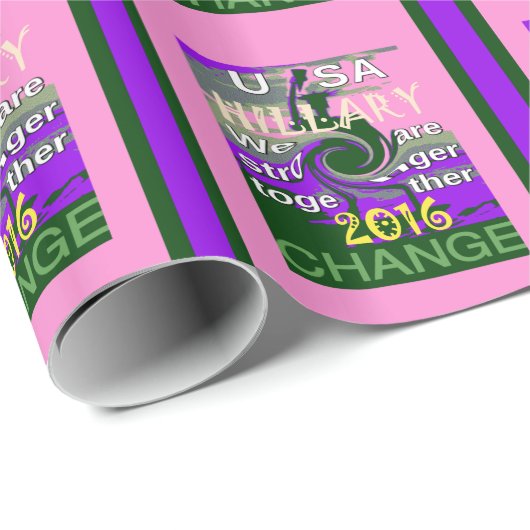 2016年選挙ヒラリーUSA私たちは一緒に強い ラッピングペーパー (ロールコーナー)
