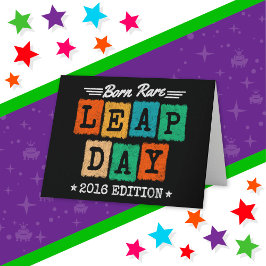 2016年閏年生まれ2016年閏日誕生日 カード