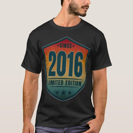 2016年限定復古レトロ日没デザイン Tシャツ (正面)