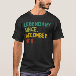 2016年12月6日誕生以来6歳の伝説 Tシャツ