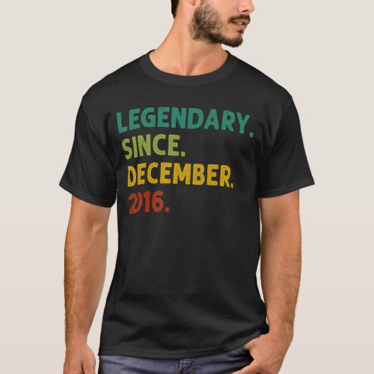 2016年12月6日誕生以来6歳の伝説 Tシャツ (正面)