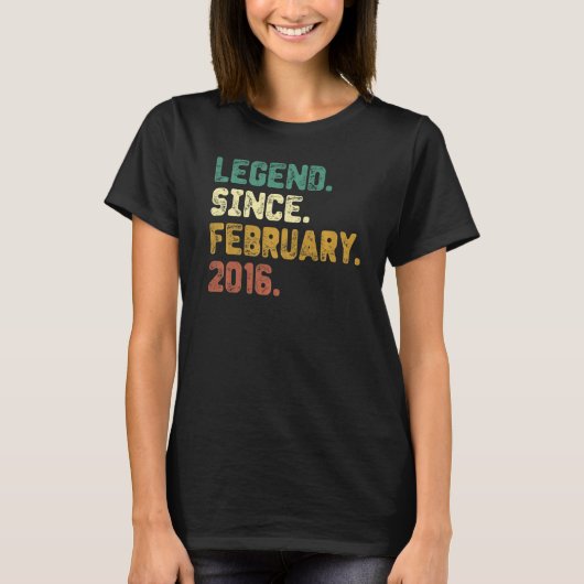 2016年2月7日の誕生日から7歳の伝説 Tシャツ (正面)