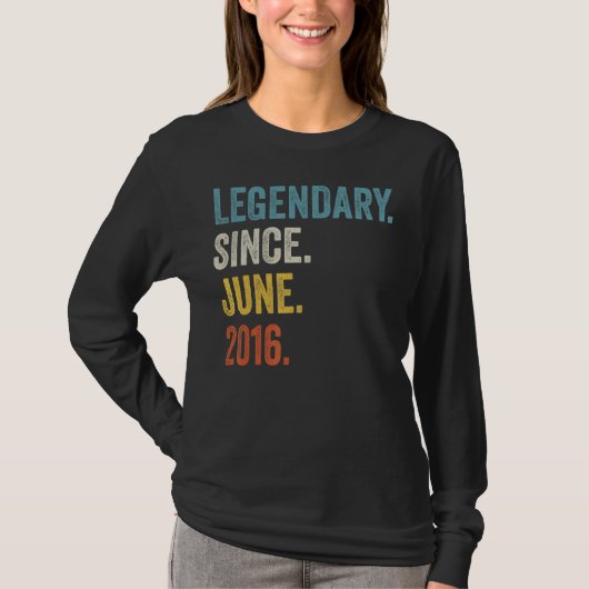 2016年6月6誕生日以来6歳 Tシャツ (正面)