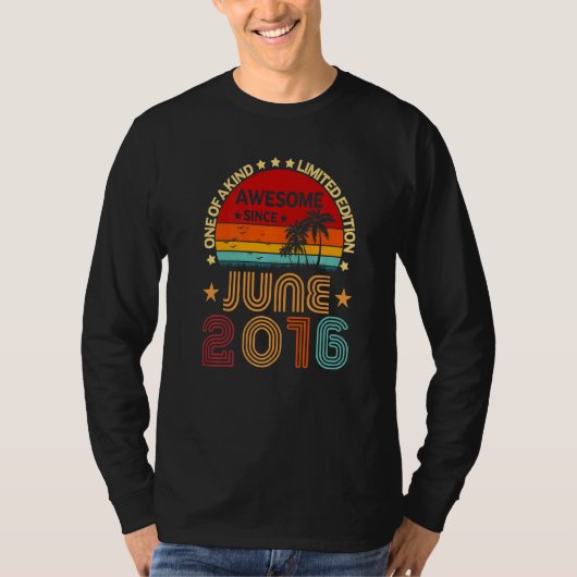 2016年6素晴らし月以来6誕生日ヴィンテージ Tシャツ (正面)