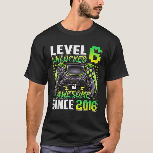 2016年6素晴らし番目の誕生日G以降のレベル6のロック解除 Tシャツ (正面)