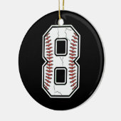 2016年8誕生日8歳の野球少年たち セラミックオーナメント (左)