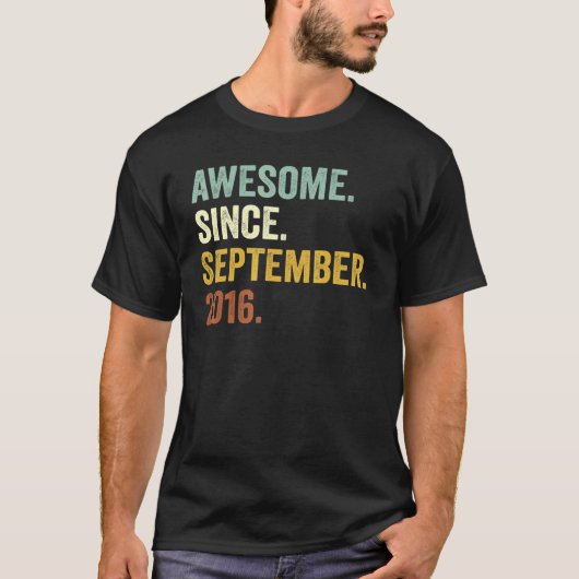 2016年9素晴らし月6日以来6歳 Tシャツ (正面)