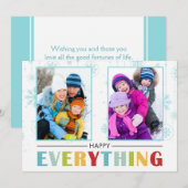 2016年 フェスティブ ハッピーエブリシング ホリデー フラットカード シーズンカード (正面/裏面)