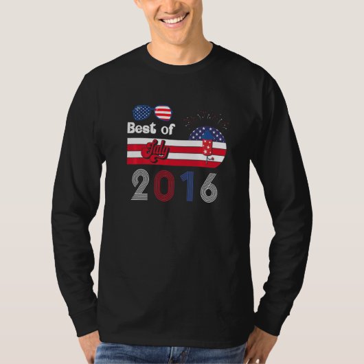 2016最高の年7月6日誕生日愛国米国アメリ Tシャツ (正面)