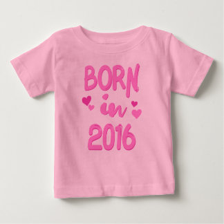2016生まれ年Baby Girl Tシャツ