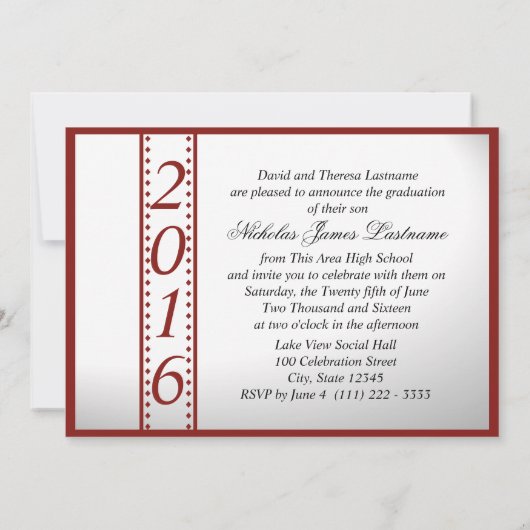 2016祝年赤写真 招待状 (裏面)