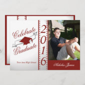 2016祝年赤写真 招待状 (正面/裏面)