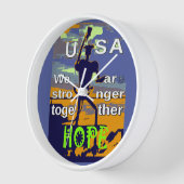 2016米国の選挙のヒラリー・クリントンの希望のより強い上着 壁時計 (傾斜)