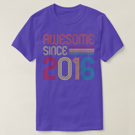 2016素晴らし年以来6歳レトロヴィンテージ6th B Tシャツ (デザイン正面)