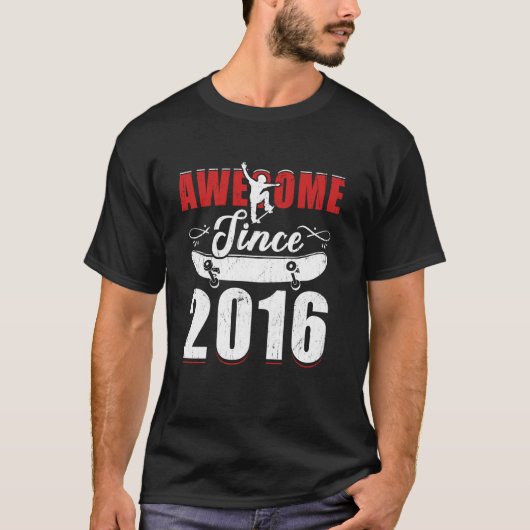 2016素晴らし年以来Tee 8 Skateboard Its My 8 Bir Tシャツ (正面)