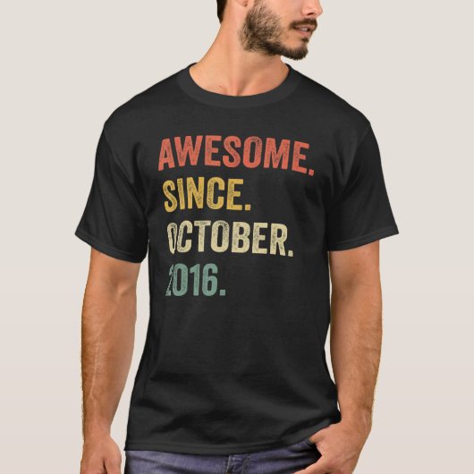 2016素晴らし年10月6日誕生日6年 Tシャツ (正面)