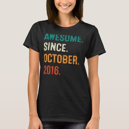 2016素晴らし年10月6日誕生日6年 Tシャツ (正面)