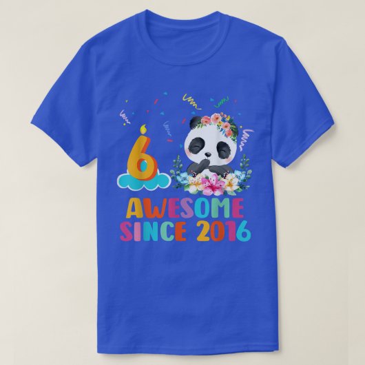 2016素晴らし年6誕生日6歳のパンダU以来 Tシャツ (デザイン正面)