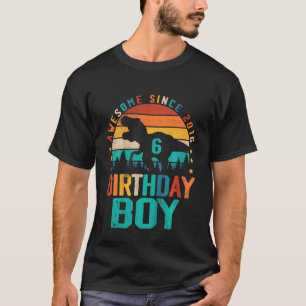2016素晴らし年6th誕生日Boy Dinosaur以来の子供 Tシャツ