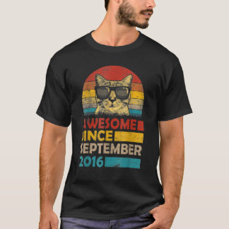 2016素晴らし年9月から6誕生日猫 Tシャツ