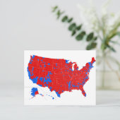 2016選大統領の択 – 郡レベルの結果 ポストカード (スタンド正面)