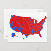 2016選大統領の択 – 郡レベルの結果 ポストカード (正面/裏面)