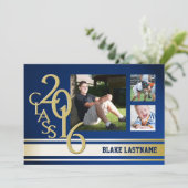 2016金ゴールドストライプ大学トリフォトブルー 招待状 (スタンド正面)