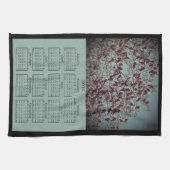 2016鳥の布のカレンダー キッチンタオル (横)