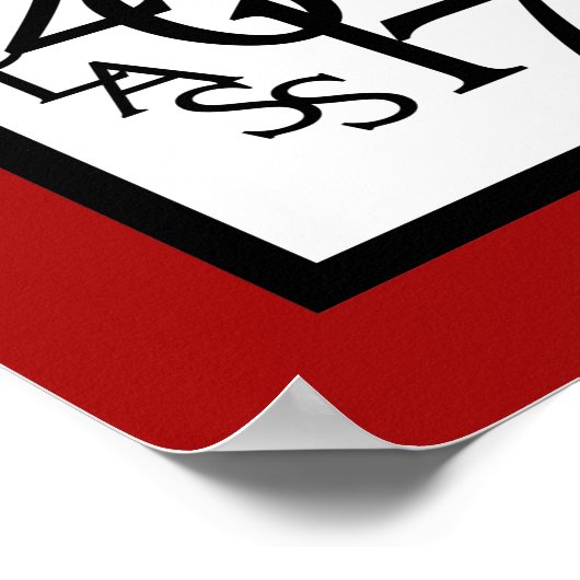 20167年クラス卒業オートグラフキープサキーパーレッド ポスター (角)