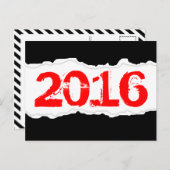 2016（ちぎれた紙） ポストカード (正面/裏面)