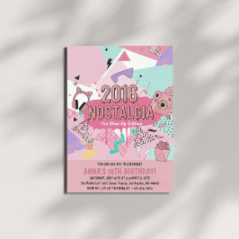 2016 ノスタルジア グローアップ 誕生日 招待状